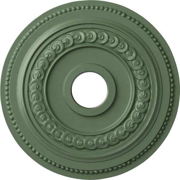 Ekena Millwork Oldham Ceiling Medallion (Fits Canopies up to 8 5/8"), 18"OD x 3 3/8"ID x 7/8"P, Athenian Green CM18OL1AGF - main